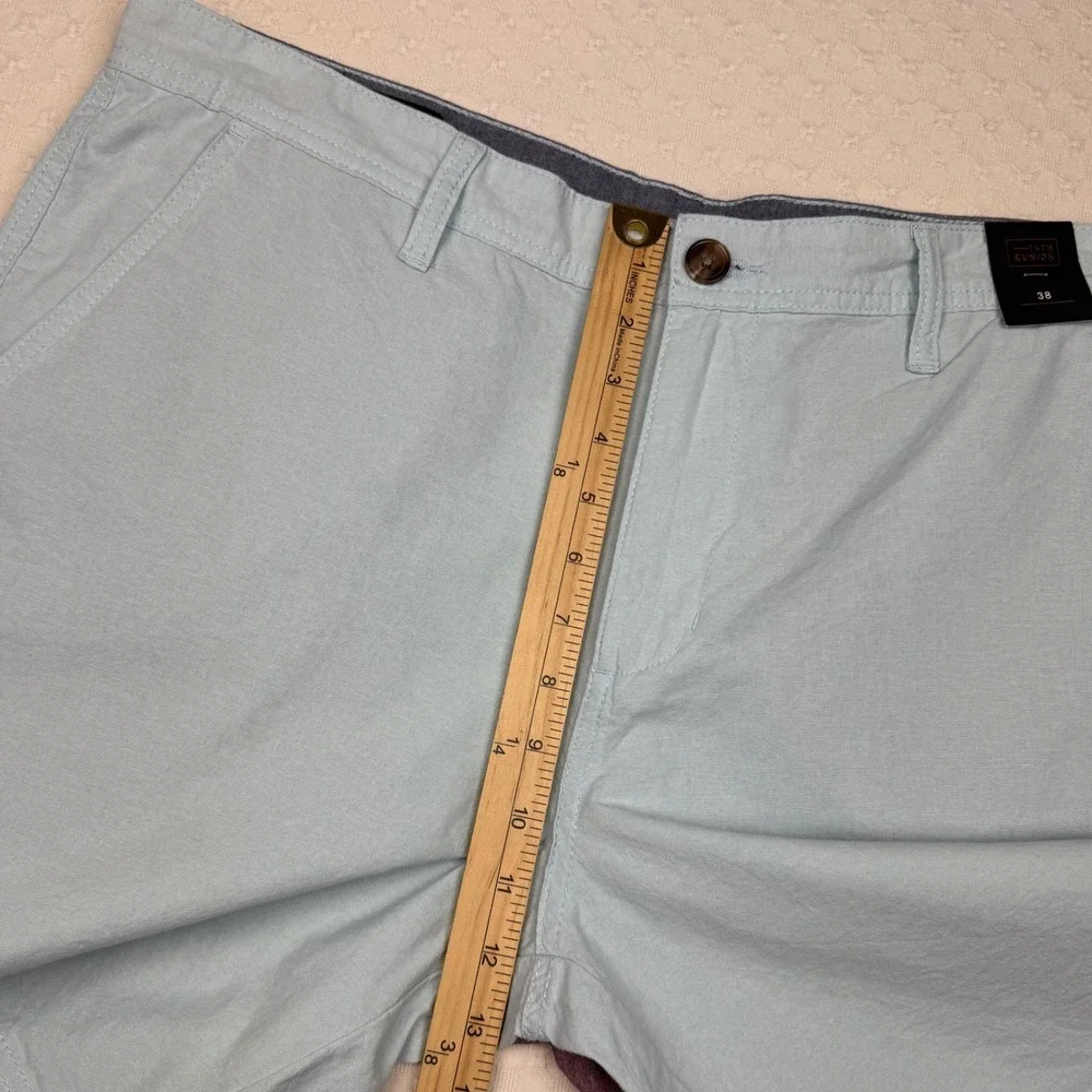 14th & Union Chino Shorts Lot of 2 Slim Fit Men 38 Blue & Red Oxblood Cotton NWT